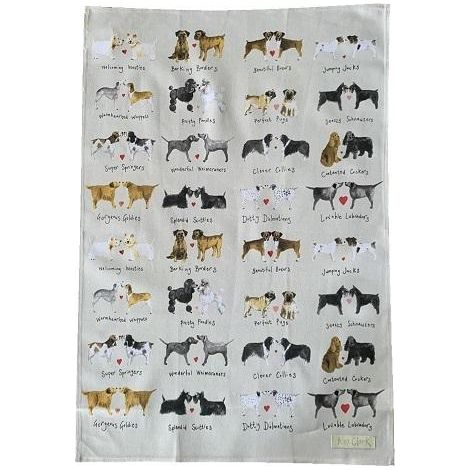 Strofinaccio da cucina TT04 Coppia di simpatici cani