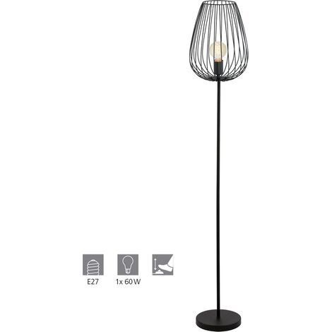 Eglo Stehleuchte Newtown schwarz 159,5 x 27,5 cm E27, max. 60 W Stehleuchte (1/4)