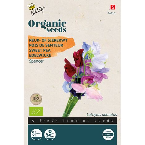 Buzzy Organic Pois de Senteur Spencer Var- Bio Semences - Ca. 2.5 (1/2)