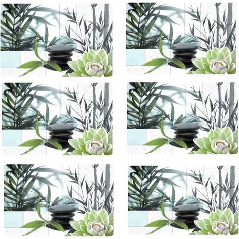 Lot de 6 sets de table à motifs zen NENU (1/4)