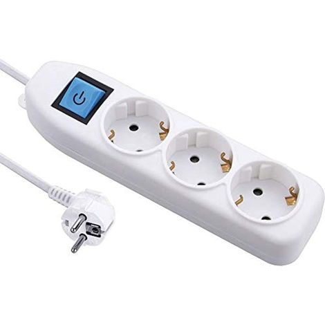 Bloc 3 prises Schuko avec interrupteur 1,5 m (1/2)
