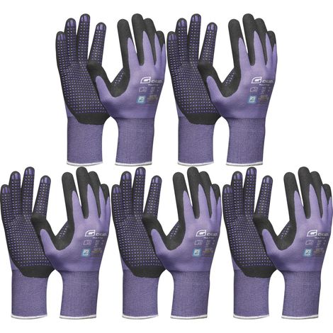 Arbeitshandschuh Gebol Handschuhe Multi Flex Lady lila Größe 7 (S) 5 Paar