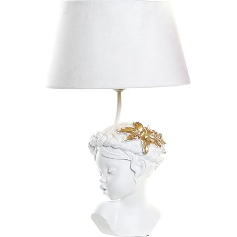 Lampe blanche fillette en résine 49 cm (1/3)