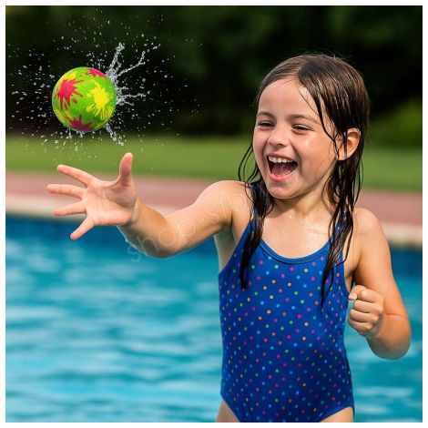 Lot de 6 Bombes à Eau Souples et Réutilisables Colorées Pour Jeux d'Été à la Piscine Plage (1/5)