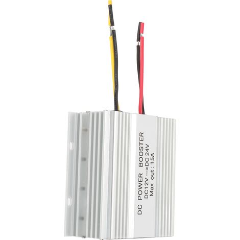 Booster de tension CC 12 V vers 24 V pour voiture, 15 A, 360 W, boîtier en alliage d'aluminium. Amplificateur de tension CC sûr et stable pour voiture et camion. (1/5)
