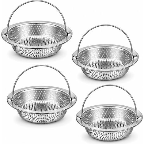 4 PCS Filtre evier Cuisine, Passoire Evier, Filtre INOX Anti Déchets, Tamis Évier Universel, Crépine Acier Inoxydable (1/5)