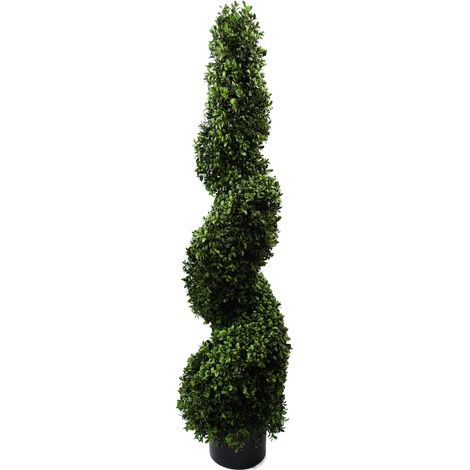 120cm Sprial Buxus Artificial Tree UV Resistant Outdoor