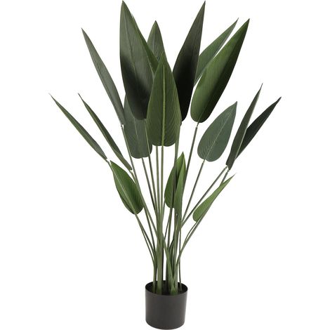 Canna artificiel pour intérieur et extérieur, plante artificielle d'une beauté saisissante en pot, 110 cm (43,3 pouces). (1/5)