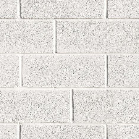 Papier Peint Effet 3D Brique Blanc Scandinave pour Salon 44.5cm x 200cm Vinyle Papier Peint Adhesif Mural Chambre Blanc Revetement Mural Adhesif Cuisine Rouleau Decoratif pour Bureau Armoire (1/5)