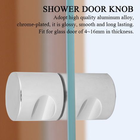 Poignée de porte de douche en verre en alliage d'aluminium chromé n° 3 (1/5)