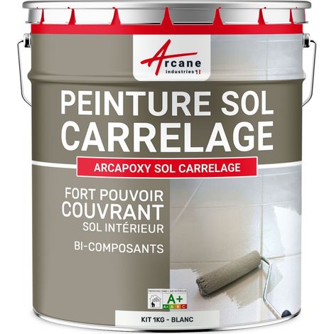 Arcane Industries – Peinture carrelage sol époxy 1 kg – Résistante aux chocs et aux taches – Application directe sur carrelage – Couverture jusqu'à 5 m² (1/5)
