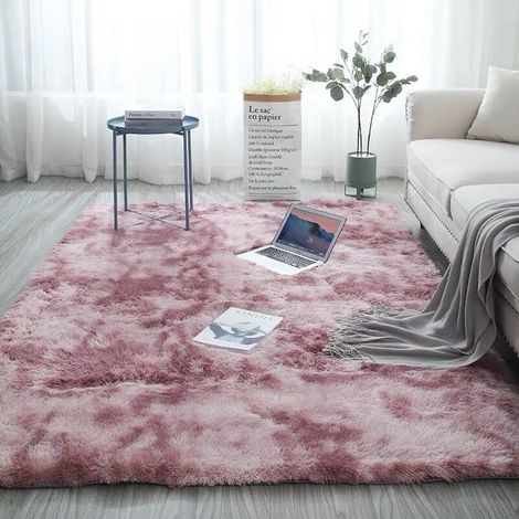 Tapis Moelleux 60 x 120 cm Texture Douce Antiglissant Pour Toutes Pièces Salon Chambre à Coucher Couloir Décoration Maison (1/5)