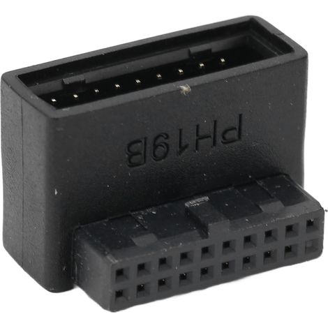 Adaptateur USB 3.0 20 Broches Mâle vers 19 Broches Femelle, Connecteur à 90 Degrés pour Carte Mère Ordinateur (1/5)
