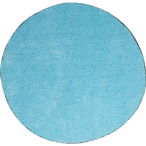 Shaggy Area Rug Blue 140 cm Modern High-Pile Machine-Tufted Turquoise Round Carpet DEMRE (1/5)