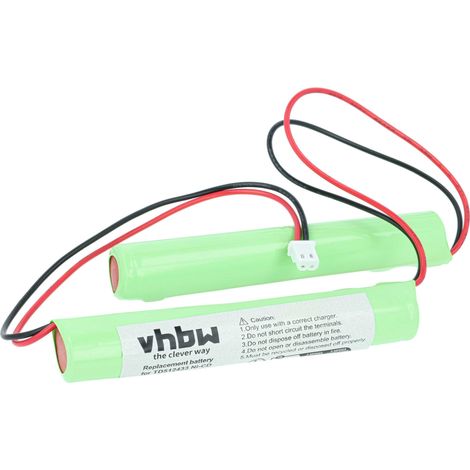vhbw Batería recargable compatible con BAES OVA 38459 vía de evacuación (800 mAh, 4,8 V, NiCd)