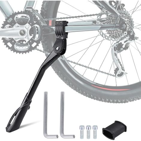 Bequille Velo, Béquilles pour Vélo Réglable en Alliage d'aluminium, Béquille de Vélo avec Pied en Caoutchouc Antidérapant, Support pour Béquille pour 24-29 Pouces VTT Vélo de Route (1/5)