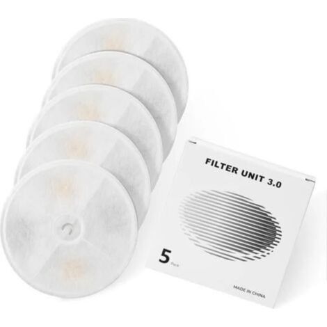 Filter element for cat and dog water dispensers, 3.0, 5 pieces, for use on EVERSWEET 2.0 & 3.0 & CYBERTAIL water dispensers (1/4)