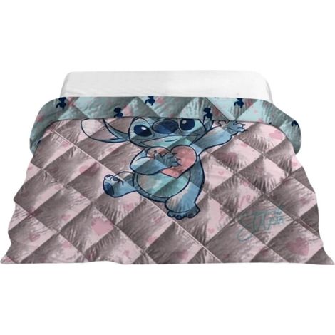 Couette imprimée réversible 240x220 cm – 100% polyester – Lavable à 60° – Multicolore – Licence Lilo & Stitch – Aymax