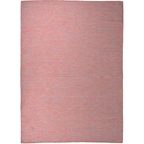 Tapis à tissage plat d'extérieur 200x280 cm Rouge (1/5)