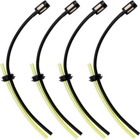 pair Kit Universel 4 Tuyaux de Carburant avec Filtre pour Débroussailleuse Jardin et Agriculture (1/4)