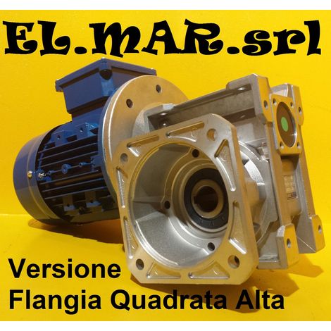 HP 0,75 KW 0,55 Motoriduttore Vite Senza Fine Trifase Con Flangia Quadrata - 35 Giri