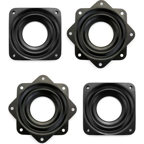 4 pièces Plaque Pivotante à Roulement Carré, 3 "/ 72mm, Plateau tournant à 360 degrés, pour Meubles, Meubles de télévision, étagères de Cuisine (1/5)