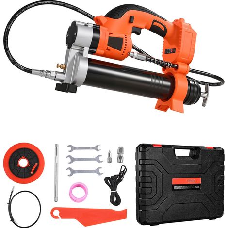 Pistolet à graisse sans fil, 8000 PSI, avec LED et flexible de 90 cm, compatible batteries 18V Makita, pour véhicules et machines (outil seul) (1/5)