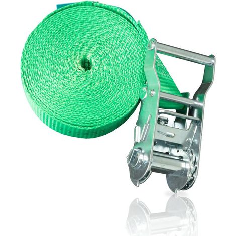 Sangle d'amarrage, une piece Type 2000, DIN EC 12195-2, verte sangle 35 mm, longueur 4 m (1/4)