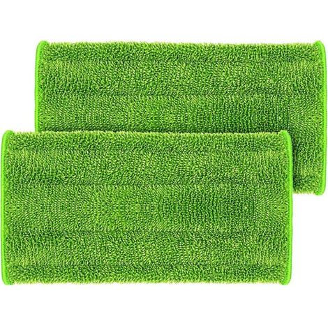 3pcs Mop Remplacement pour Swiffer WetJet Spray Balais Lavables en Microfibre pour Nettoyage des Sols,126inch,vert (1/4)