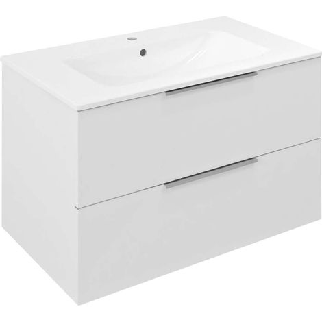 Sapho Cirasa - Mobile lavabo, 80x52x46 cm, 2 cassetti, bianco CR801-3030