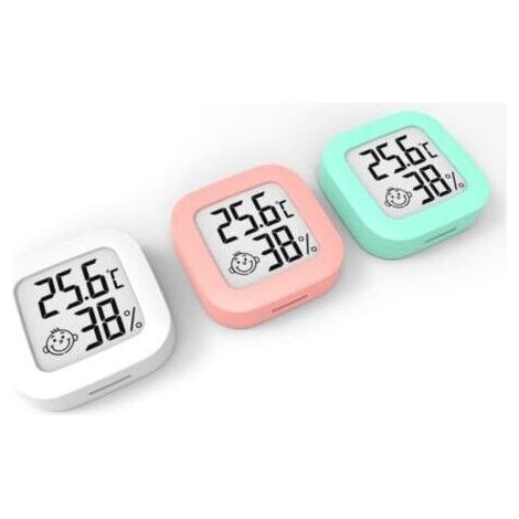 Mini-Thermometer-Hygrometer für den Innenbereich, digitales Thermo-Hygrometer mit präziser Umgebungstemperatur- und Feuchtigkeitsmessung (3 Stück) (1/4)