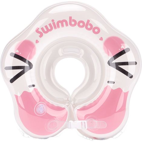Bouée gonflable pour bébé avec double poignée, adaptée à la salle de bain, 3 à 5 mois, confortable pour la piscine. (1/5)