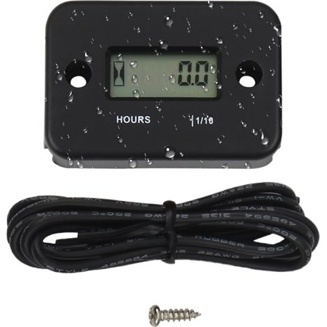 Compteur de vitesse inductif - Accessoire de moto LCD étanche - Écran numérique pour moteur avec vis - Pour tondeuse à gazon ATV générateur de pression moto (1/5)