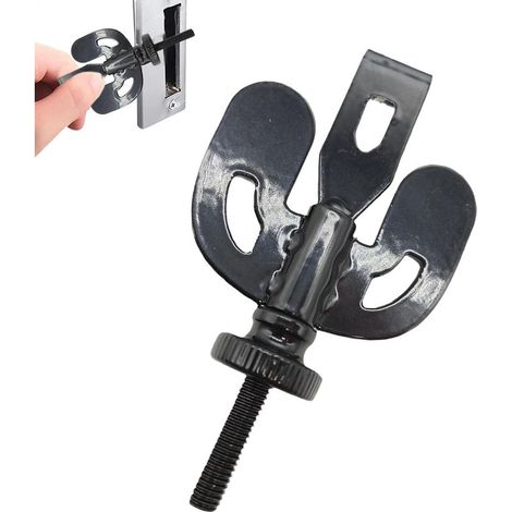 Serrure de sécurité de porte Mécanisme de sécurité portable, serrure de porte d'hôtel, serure de voyage renforcée avec configuration Protection supplémentaire pour les espaces de vie des d (1/5)