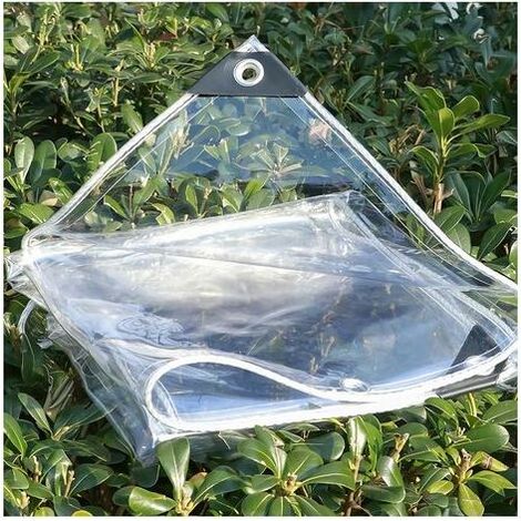 Pair - Bâche de protection transparente 1.2x1.5m – Imperméable 100% – Résistante à la déchirure et aux UV – Fixation avec œillets en aluminium (1/5)