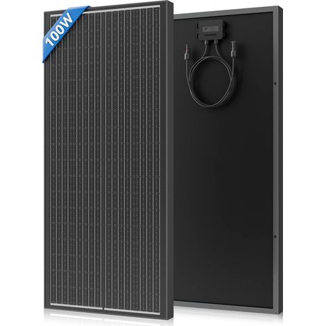 Panneau solaire Rvpozwer 100W de type N 18BB, module solaire mono haute efficacité 25%, portable, étanche, idéal pour camping-car, bateau, caravane, camping, alimentation hors réseau