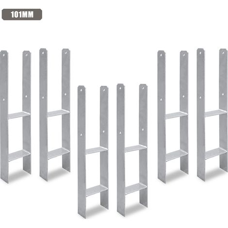 Jiubiaz Pfostenanker für den Außenbereich – extra robust, witterungsbeständig und ideal für Holzpfosten im Garten - 101mm 6x