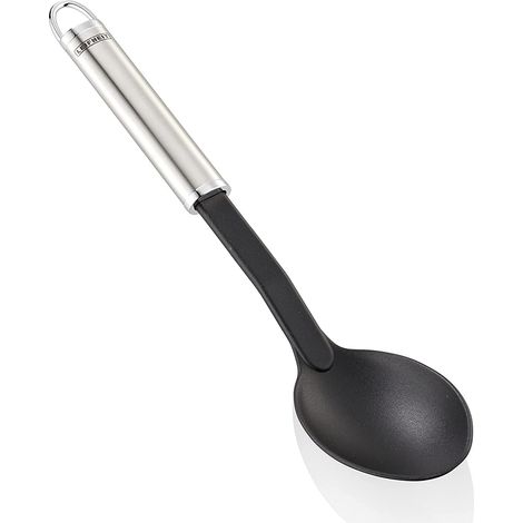 1 Cuillère de service,Nylon,Anti-rayures,Acier inoxydable,Résistant à la chaleur,Cuisine (1/5)