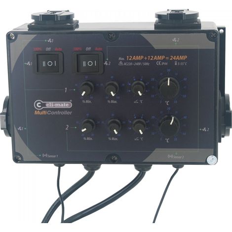 Multi-Controller T° - vitesse - Hysteresis - 2 x 12 Amp - Cli-Mate