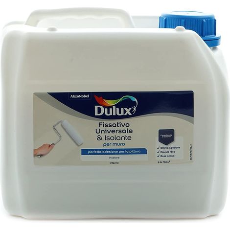 Dulux Fissativo all'acqua per interni Universale, Primer aggrappante per pareti, 2.5 Litri, Incolore, 2.5L (1/4)