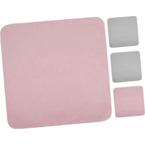 Chiffons de nettoyage en microfibre surdimensionnés pour lunettes et téléphones portables, lot de 4 chiffons roses et gris, lingettes nettoyantes non pelucheuses pour verres de lunettes (1/5)