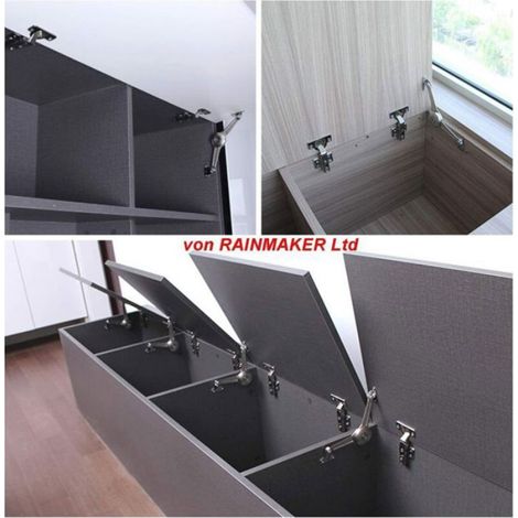 Ferrure Pour Porte Relevable - Système À Fermeture Automatique - Profondeur D'Installation 135 Mm - Pour Couvercle Relevable Et Abattant (1/4)