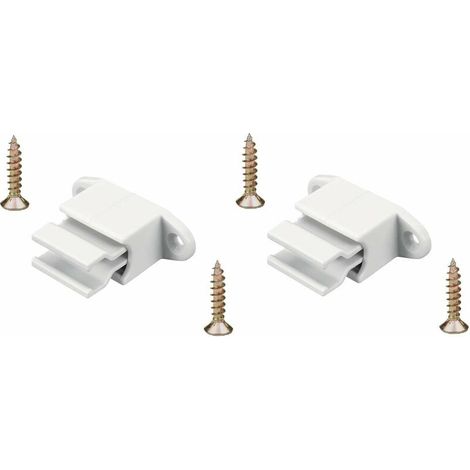 2x Clip bloqueur de manivelle volet Roulant réglable blanc Support Guide Manette Plastique 14mm Universel fenêtre Mur à Visser (1/3)