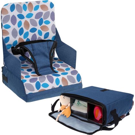Siège rehausseur pour enfants – Chaise haute portable avec compartiments de rangement pratiques – S'adapte à la plupart des chaises de salle à manger – Léger, compact et facile à (1/5)