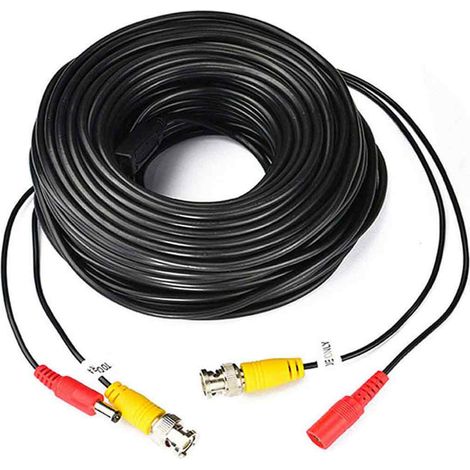Câble de caméra CJP-Geek de 7,6 m (25 pi), résistant aux intempéries et ignifugé, de remplacement pour système de vidéosurveillance DVR 1080p/720p AHD/TVI/CVI/analogique/CVBS (1/5)