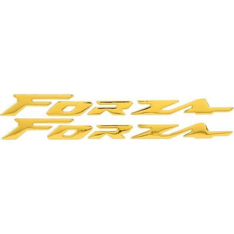Paire d'autocollants emblème 3 dimensions pour carrosserie de moto Honda FORZA 300 125 250 jaune (1/4)
