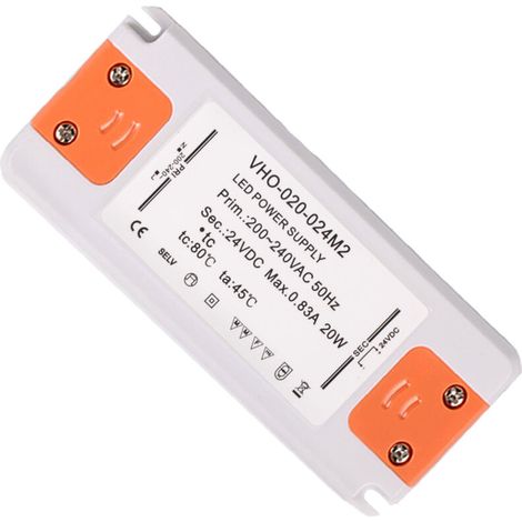 Transformateur d'alimentation LED - 20W, 12V DC, 1.67A - Tension constante pour les bandes LED et G4, MR11, MR16 Ampoules LED (1/2)