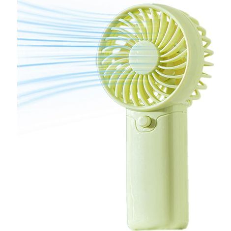 Kleiner, tragbarer, batteriebetriebener Ventilator – 12,7 cm (5 Zoll), leise, kabellos, für Bett, Camping und Outdoor-Aktivitäten, batterielos (grün) (1/5)