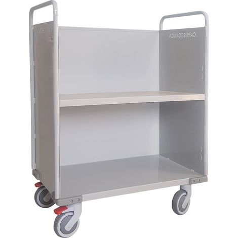 Carrello Porta Faldoni Fascicoli a Due Piani 45x75, ruote alta silenziosità - Piccolo