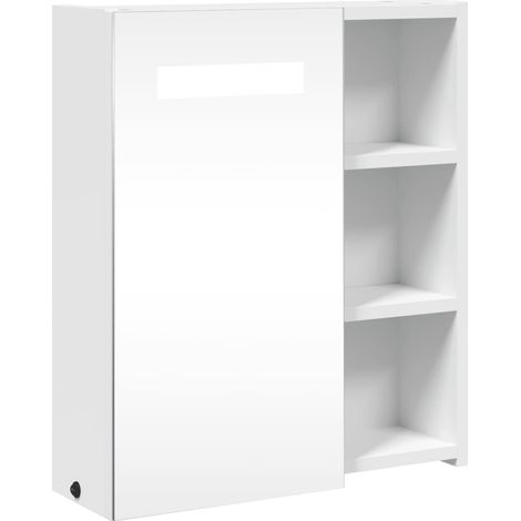 Armoire murale à miroir - Meuble de salle de bain avec LED blanc 45x13x52 cm fr2933 - Maison La Vie (1/5)